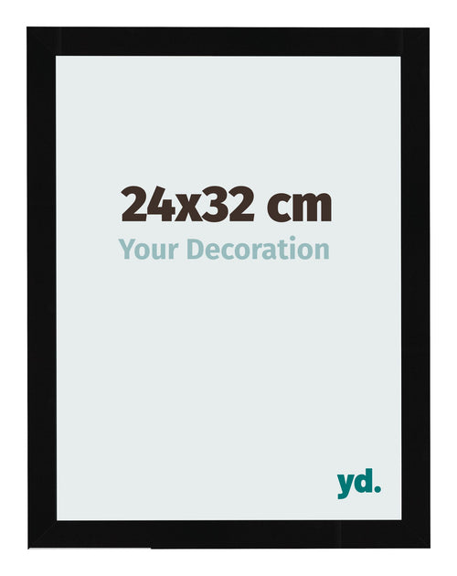 Cornice 24x32cm Nero Lucente MDF Bologna Davanti Dimensione | Yourdecoration.it