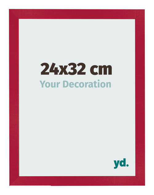 Cornice 24x32cm Rosso MDF Bologna Davanti Dimensione | Yourdecoration.it