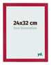 Cornice 24x32cm Rosso MDF Bologna Davanti Dimensione | Yourdecoration.it