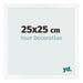 Cornice 25x25 cm Bianco Opaco MDF Bologna Davanti Dimensione | Yourdecoration.it