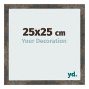 Cornice 25x25 cm Metallo Ossidato MDF Bologna Davanti Dimensione | Yourdecoration.it