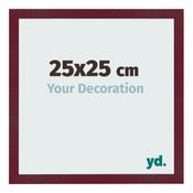 Cornice 25x25 cm Vino Rosso Spazzato MDF Bologna Davanti Dimensione | Yourdecoration.it