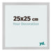 Cornice 25x25cm Acciaio Inox MDF Bologna Davanti Dimensione | Yourdecoration.it