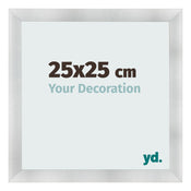 Cornice 25x25cm Alluminio Spazzolato MDF Pisa Davanti Dimensione | Yourdecoration.it