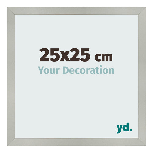 Cornice 25x25cm Argento Opaco MDF Bologna Davanti Dimensione | Yourdecoration.it