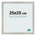Cornice 25x25cm Argento Opaco MDF Bologna Davanti Dimensione | Yourdecoration.it