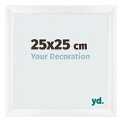 Cornice 25x25cm Bianco Vintage MDF Pisa Davanti Dimensione | Yourdecoration.it
