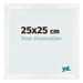 Cornice 25x25cm Bianco Vintage MDF Pisa Davanti Dimensione | Yourdecoration.it