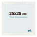 Cornice 25x25cm Bianco Vintage MDF Pisa Davanti Dimensione | Yourdecoration.it