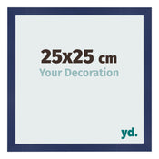 Cornice 25x25cm Blu Scuro Spazzato MDF Bologna Davanti Dimensione | Yourdecoration.it
