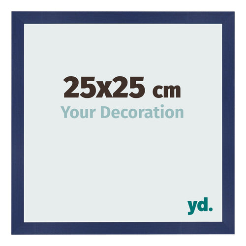 Cornice 25x25cm Blu Scuro Spazzato MDF Bologna Davanti Dimensione | Yourdecoration.it