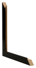 Cornice 25x25cm Nero Lucente MDF Bologna Dettaglio Intersezione | Yourdecoration.it