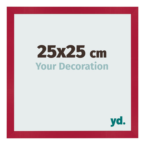 Cornice 25x25cm Rosso MDF Bologna Davanti Dimensione | Yourdecoration.it