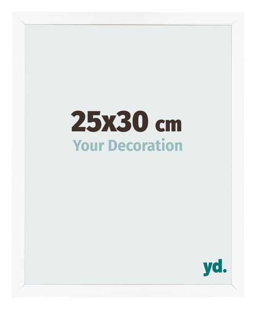 Cornice 25x30 cm Bianco Opaco MDF Bologna Davanti Dimensione | Yourdecoration.it