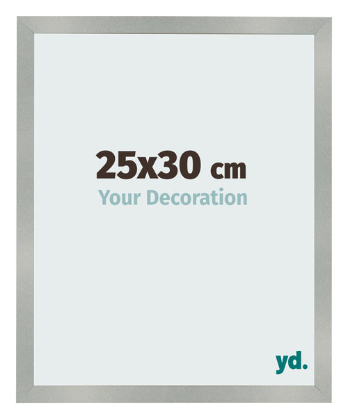 Cornice 25x30cm Alluminio Spazzolato MDF Bologna Davanti Dimensione | Yourdecoration.it