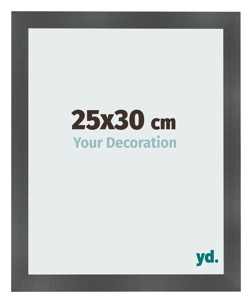 Cornice 25x30cm Nero Argento Lucido MDF Pisa Davanti Dimensione | Yourdecoration.it