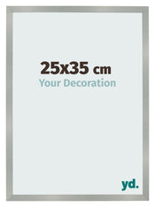 Cornice 25x35cm Alluminio Spazzolato MDF Bologna Davanti Dimensione | Yourdecoration.it