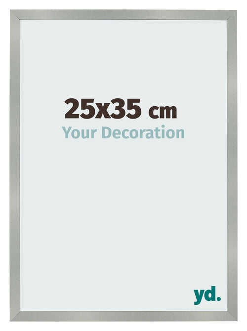 Cornice 25x35cm Alluminio Spazzolato MDF Bologna Davanti Dimensione | Yourdecoration.it