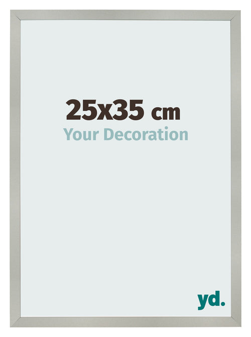 Cornice 25x35cm Argento Opaco MDF Bologna Davanti Dimensione | Yourdecoration.it