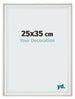 Cornice 25x35cm Bianco Spazzato MDF Lazio Davanti Dimensione | Yourdecoration.it