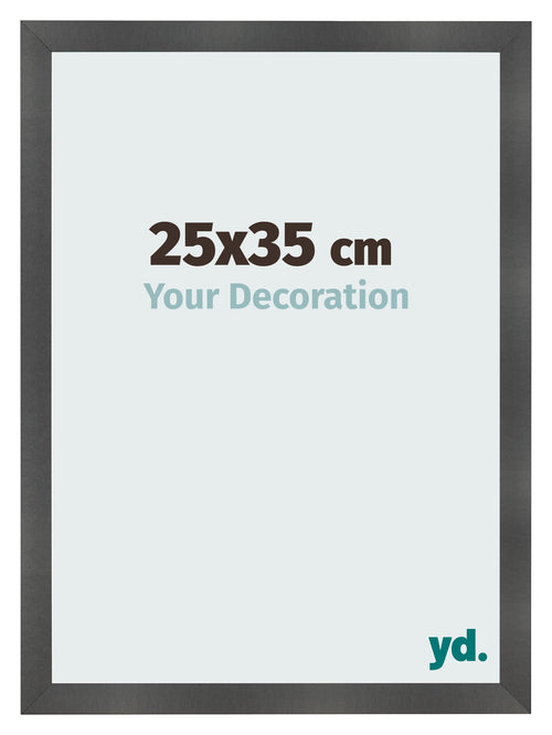 Cornice 25x35cm Nero Argento Lucido MDF Pisa Davanti Dimensione | Yourdecoration.it