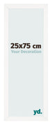 Cornice 25x75 cm Bianco Lucente MDF Bologna Davanti Dimensione | Yourdecoration.it