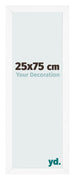 Cornice 25x75 cm Bianco Opaco MDF Bologna Davanti Dimensione | Yourdecoration.it