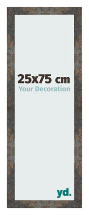 Cornice 25x75 cm Metallo Ossidato MDF Bologna Davanti Dimensione | Yourdecoration.it