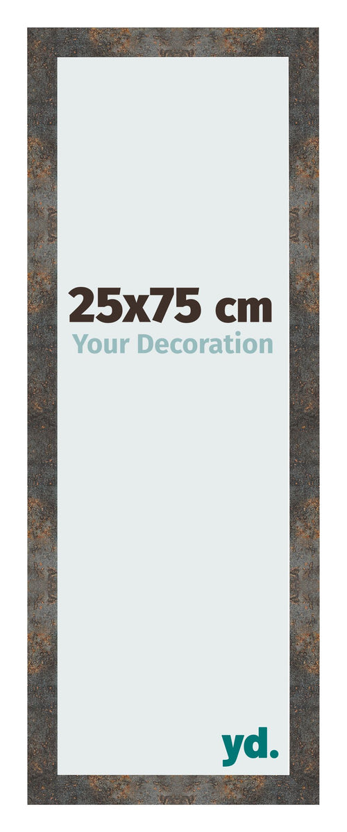 Cornice 25x75 cm Metallo Ossidato MDF Bologna Davanti Dimensione | Yourdecoration.it