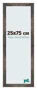 Cornice 25x75 cm Metallo Ossidato MDF Bologna Davanti Dimensione | Yourdecoration.it