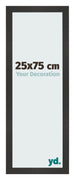 Cornice 25x75 cm Nero Opaco MDF Bologna Davanti Dimensione | Yourdecoration.it