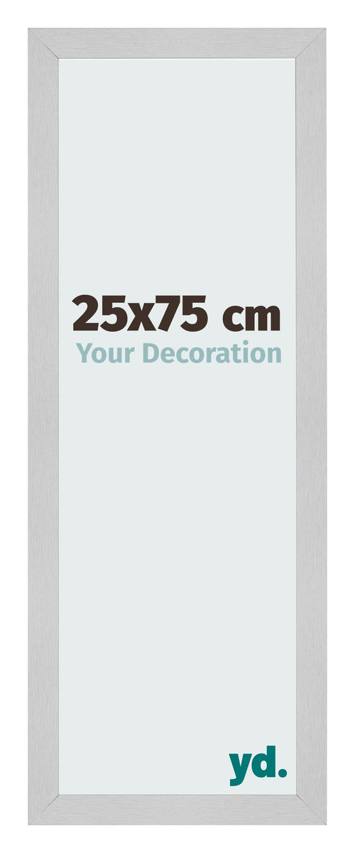 Cornice 25x75cm Acciaio Inox MDF Bologna Davanti Dimensione | Yourdecoration.it