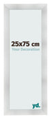 Cornice 25x75cm Alluminio Spazzolato MDF Pisa Davanti Dimensione | Yourdecoration.it