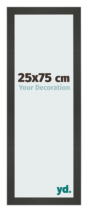 Cornice 25x75cm Antracite MDF Bologna Davanti Dimensione | Yourdecoration.it