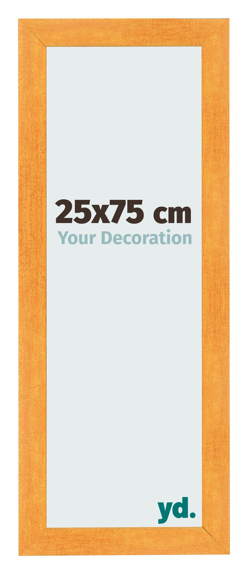 Cornice 25x75cm Arancione MDF Pisa Davanti Dimensione | Yourdecoration.it