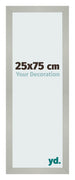 Cornice 25x75cm Argento Opaco MDF Bologna Davanti Dimensione | Yourdecoration.it