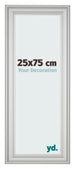 Cornice 25x75cm Argento Opaco MDF Lazio Davanti Dimensione | Yourdecoration.it