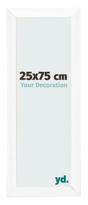Cornice 25x75cm Bianco Vintage MDF Pisa Davanti Dimensione | Yourdecoration.it