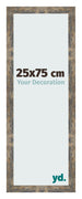 Cornice 25x75cm Blu Oro Fondente MDF Bologna Davanti Dimensione | Yourdecoration.it
