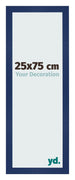 Cornice 25x75cm Blu Scuro Spazzato MDF Bologna Davanti Dimensione | Yourdecoration.it