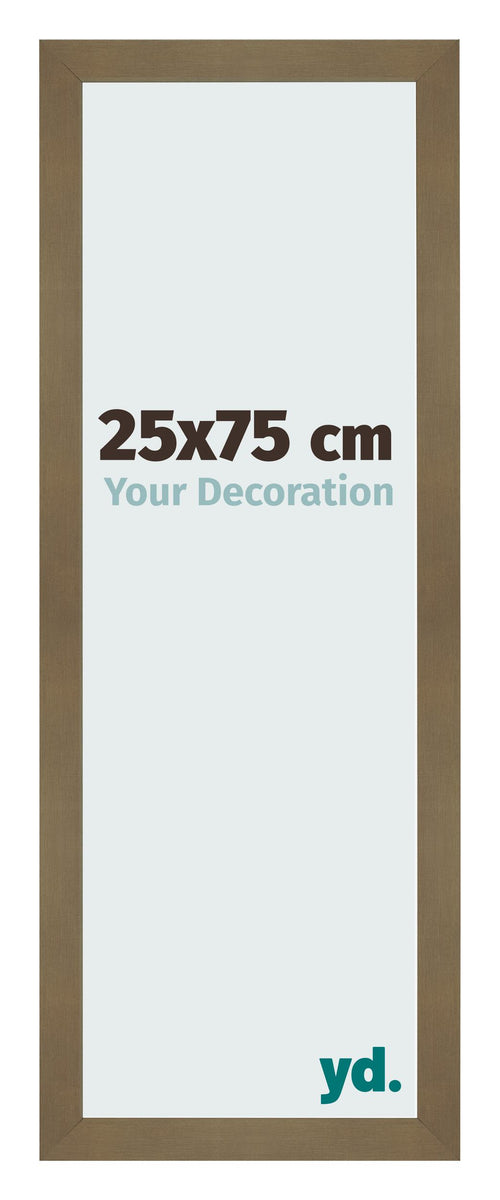 Cornice 25x75cm Bronzo Decorativo MDF Bologna Davanti Dimensione | Yourdecoration.it