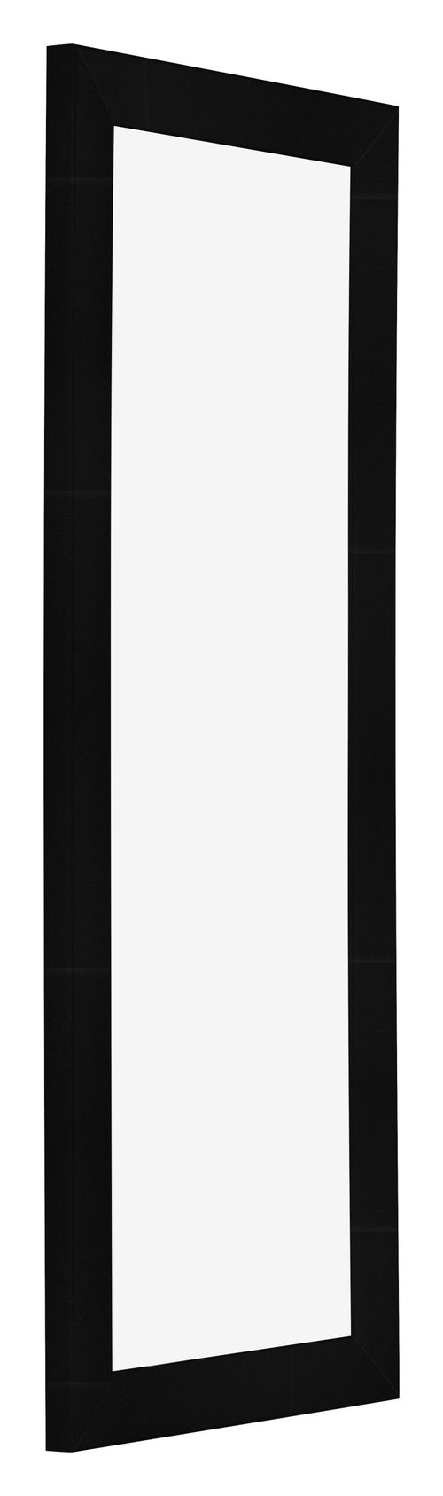 Cornice 25x75cm Nero Argento Lucido MDF Pisa Davanti Obliquo | Yourdecoration.it