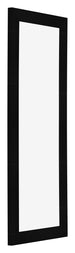 Cornice 25x75cm Nero Argento Lucido MDF Pisa Davanti Obliquo | Yourdecoration.it