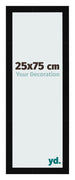 Cornice 25x75cm Nero Lucente MDF Bologna Davanti Dimensione | Yourdecoration.it