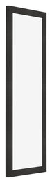 Cornice 25x75cm Nero Opaco MDF Bologna Davanti Obliquo | Yourdecoration.it