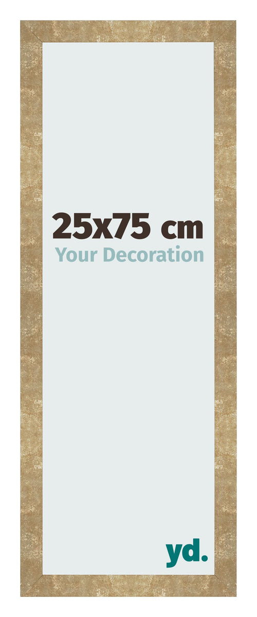 Cornice 25x75cm Oro Antico MDF Bologna Davanti Dimensione | Yourdecoration.it