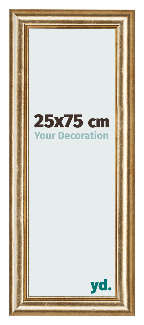 Cornice 25x75cm Oro Antico MDF Lazio Davanti Dimensione | Yourdecoration.it