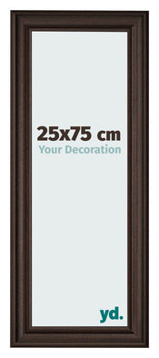 Cornice 25x75cm Quercia Scura MDF Lazio Davanti Dimensione | Yourdecoration.it