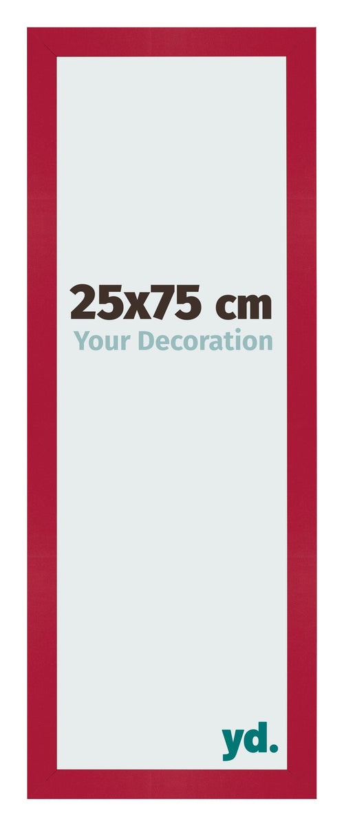 Cornice 25x75cm Rosso MDF Bologna Davanti Dimensione | Yourdecoration.it