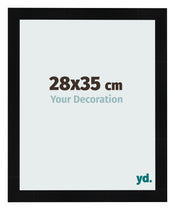 Cornice 28x35cm Nero Argento Lucido MDF Pisa Davanti Dimensione | Yourdecoration.it